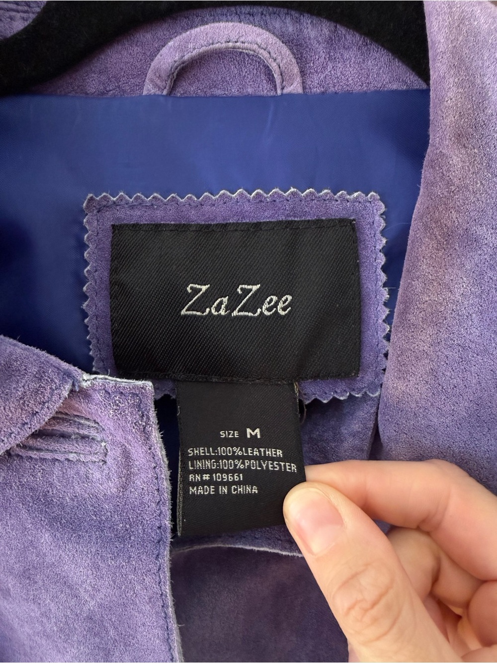 Purple Suede Button-Front Jacket - Picture 3 of 6